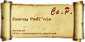 Cserny Peónia névjegykártya